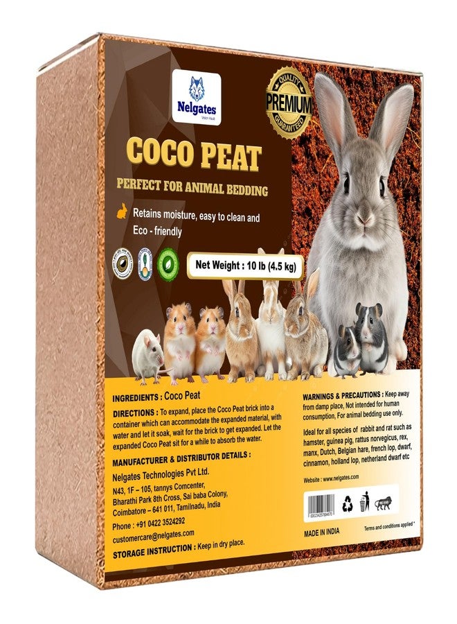 Nelgates Small Animal Bedding, Natural Soft Paper Bedding Coco peat for Small Indoor and Outdoor Pets Rabbit, Guinea Pig, Gerbil, Hamster, Chinchilla, Rat Animal Bedding (4.5kg) - Image 1